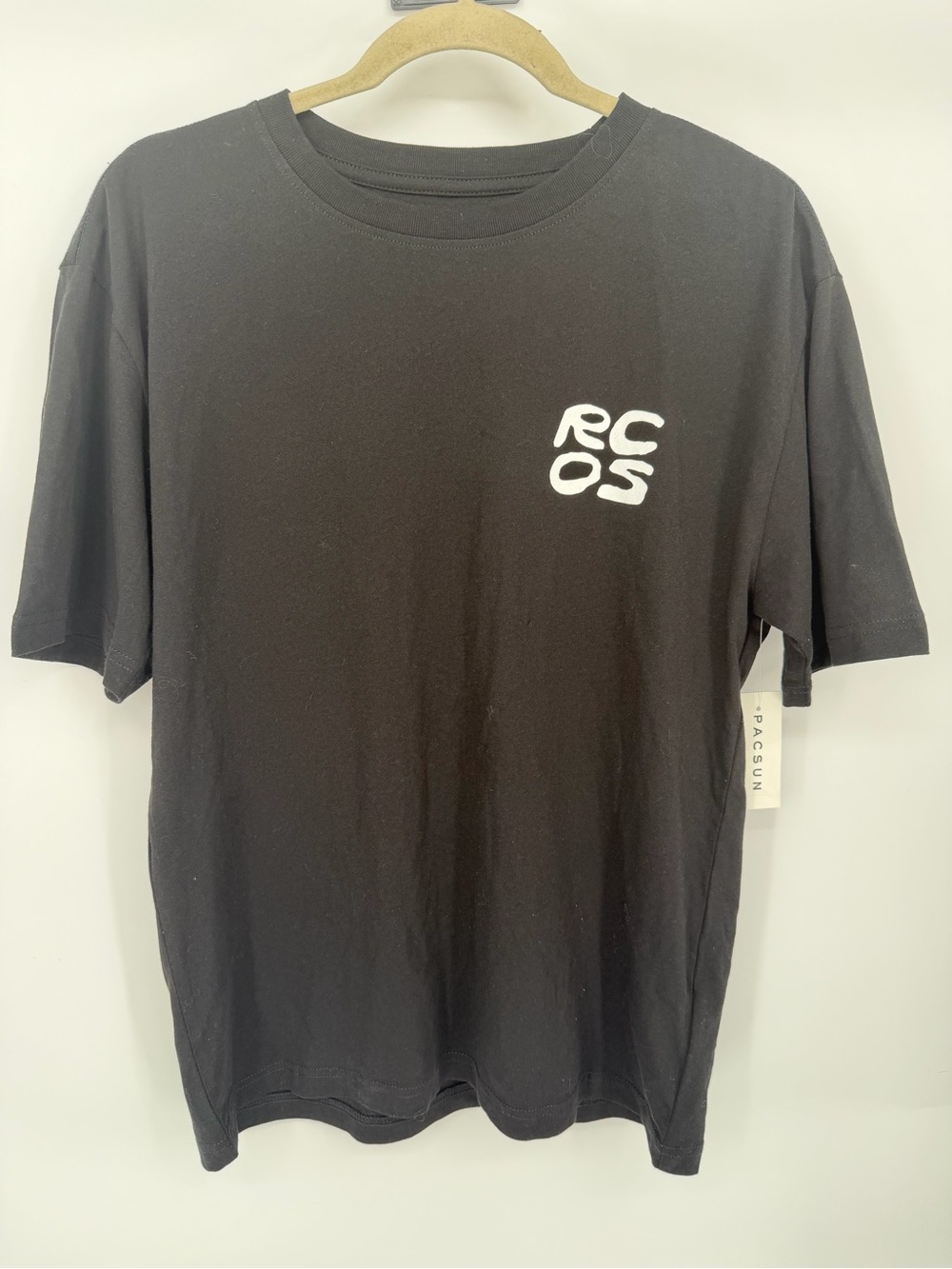 Reese Cooper Black Short Sleeve Tee with White RCOS Chest Logo